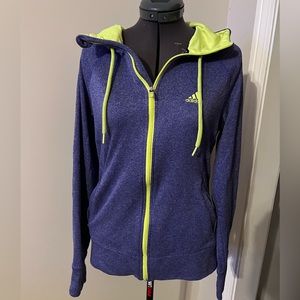 Adidas Ultimate Hoodie, size M, Purple Fleece Full Zip